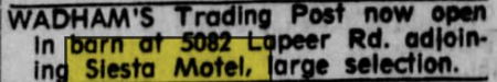 Siesta Motel - May 1964 Ad For Wadhams